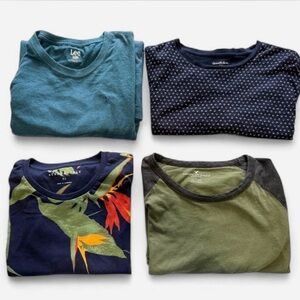 NEW Men’s Green Blue T-Shirt Bundle (Varied Brands) - XL